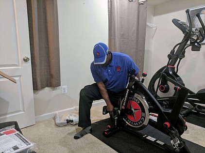 Workout bike assembly